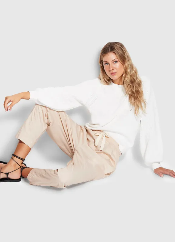 Taper Poplin Pant   - Beige sold by Seafolly