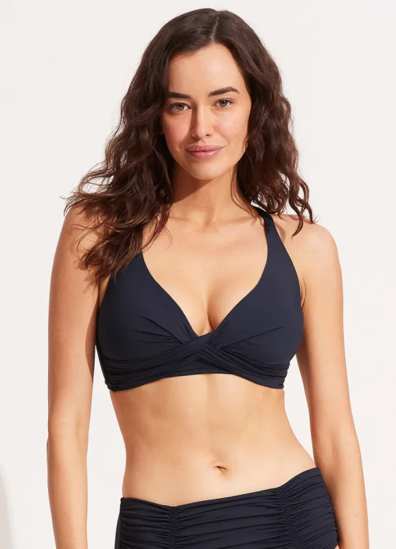 Seafolly Collective DD Double Wrap Front Bra - True Navy sold by Seafolly