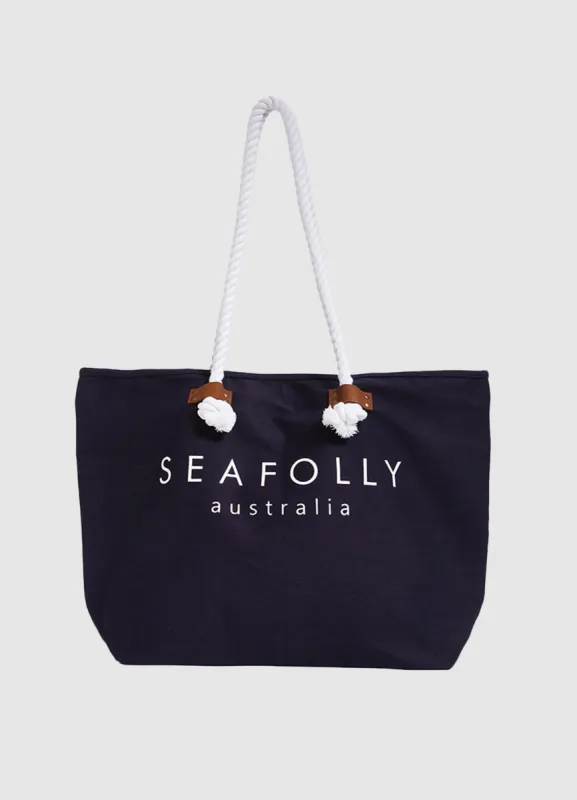 Ship Sail Tote Bag - Indigo sold by Seafolly