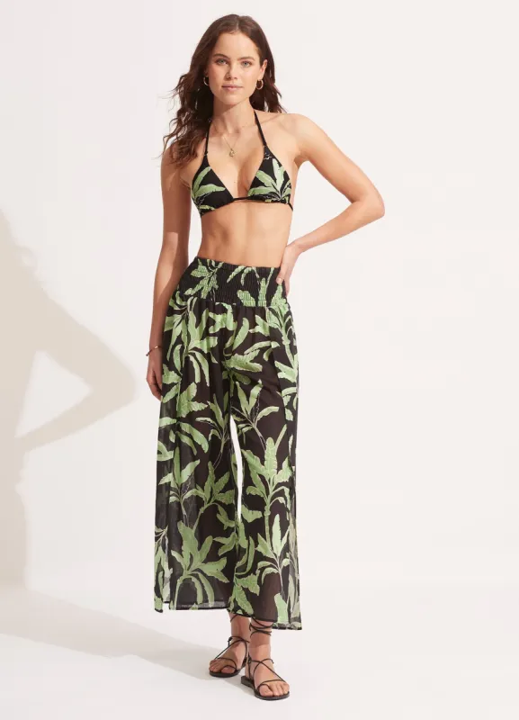 Palm Paradise Wrap Pant - Black sold by Seafolly