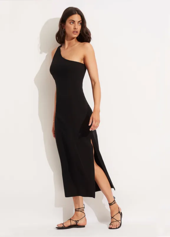 Jersey One Shoulder Midi Dress - Black sold by Seafolly