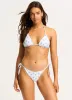 Ahoy Reversible Tie Side Rio Bikini Bottom - Azure sold by Seafolly
