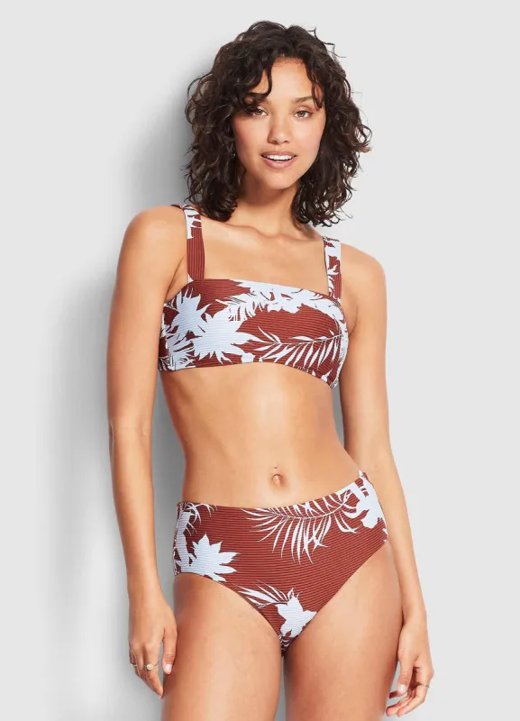 Wild Tropics Wide Side Bikini Pants - Amber sold by Seafolly