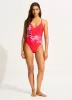 Ahoy V Neck One Piece - Chilli Red sold by Seafolly