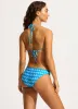 Soundwave Long Line Halter Bikini Top - Turquoise sold by Seafolly