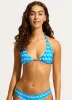 Soundwave Long Line Halter Bikini Top - Turquoise sold by Seafolly