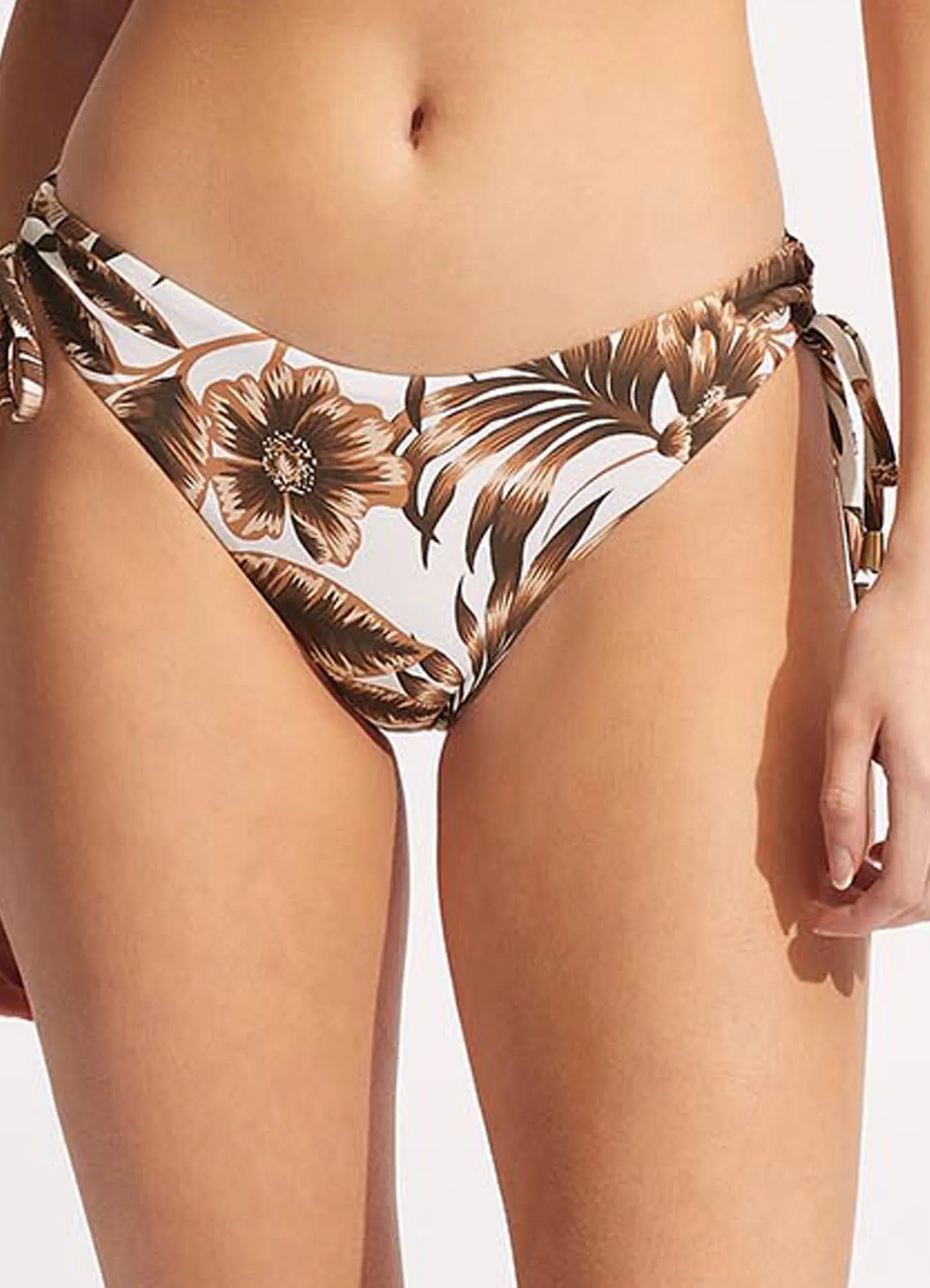 Island In The Sun Loop Tie Side Pant - Ecru sold by Seafolly product image thumbnail 2