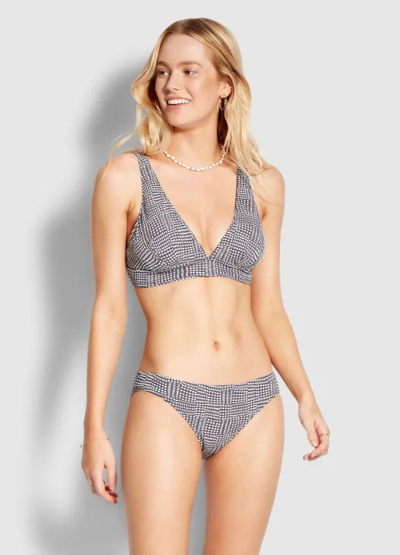Spotted Hipster Bikini Pants - Granite sold by Seafolly