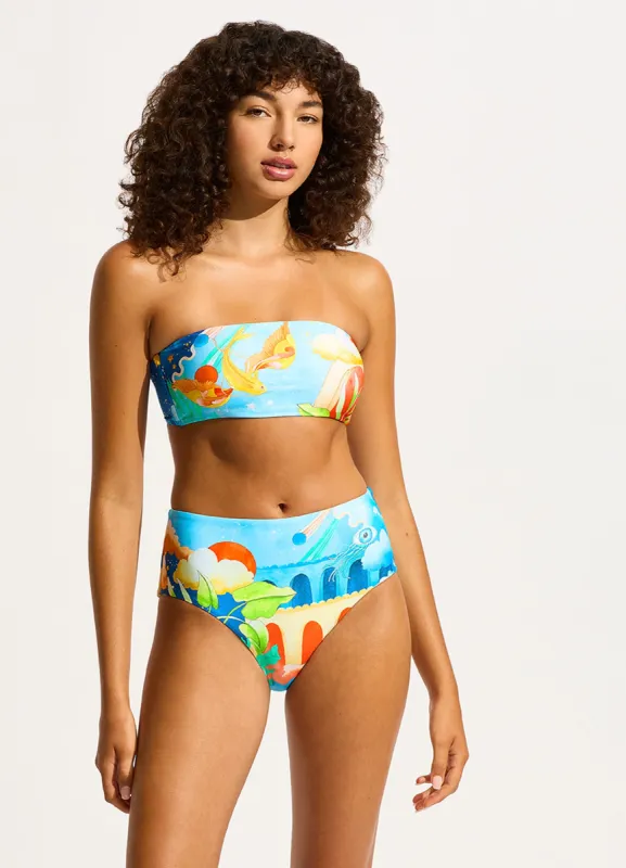 Aquarius Bandeau Bikini Top - Turquoise sold by Seafolly