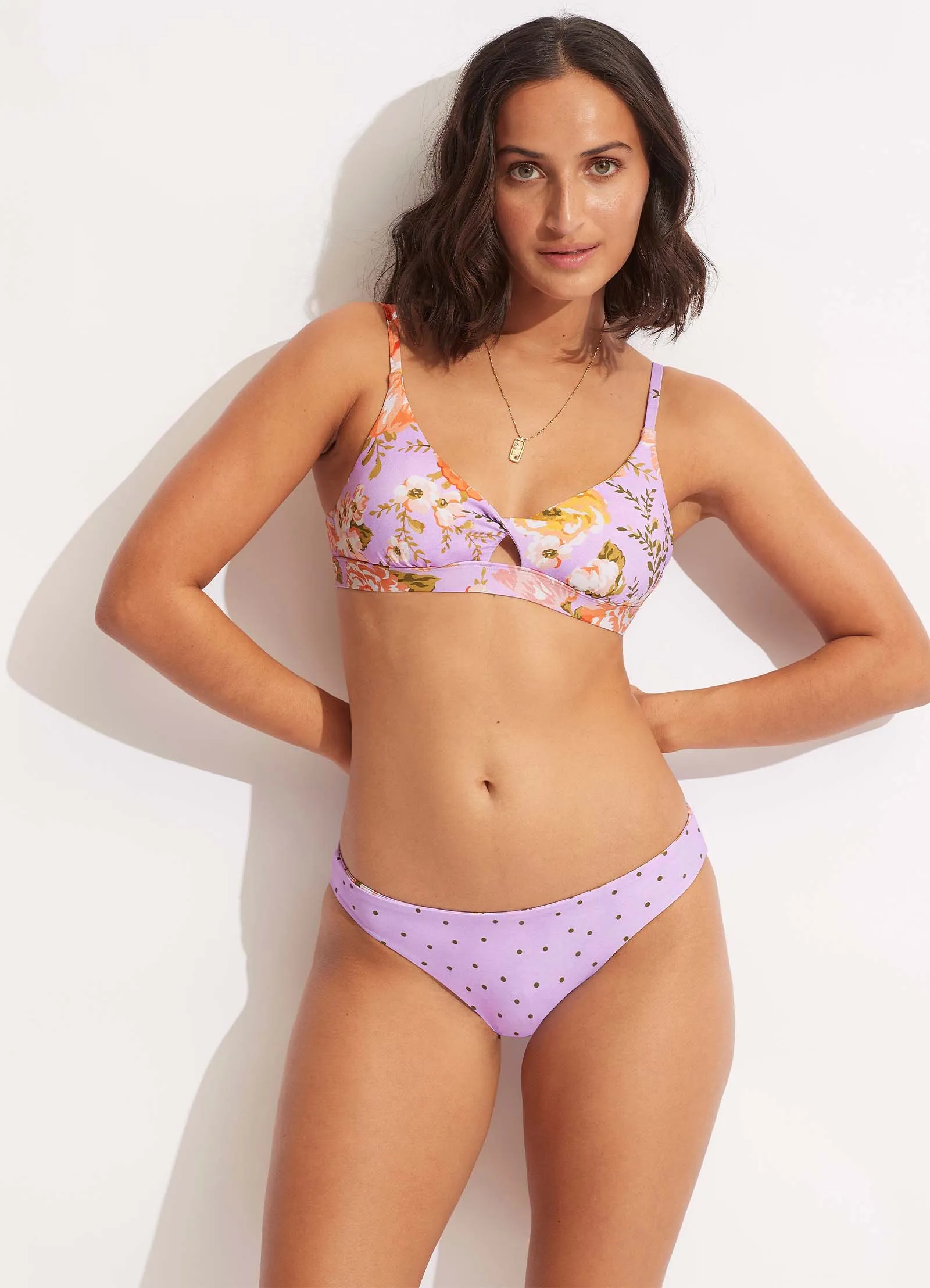 Paradise Garden Reversible Hipster - Lilac sold by Seafolly product image thumbnail 2