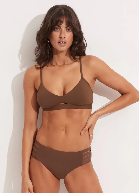 Seafolly Collective Multi Strap Hipster Pant - Tiramisu sold by Seafolly