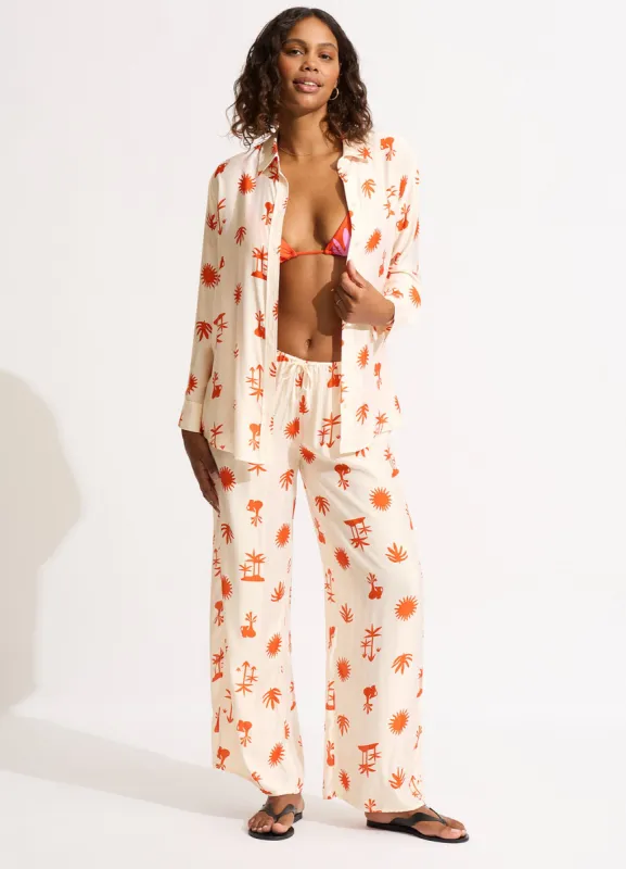 La Palma Silk Pant - Tamarillo sold by Seafolly