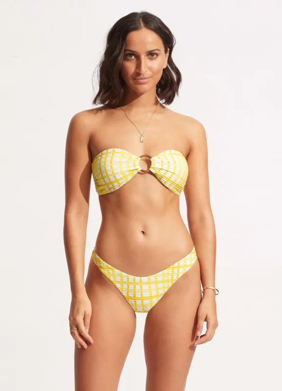 Amalfi Check High Cut Pant - Lime Light sold by Seafolly