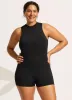 Seafolly Collective Boyleg Zip One Piece - Black sold by Seafolly