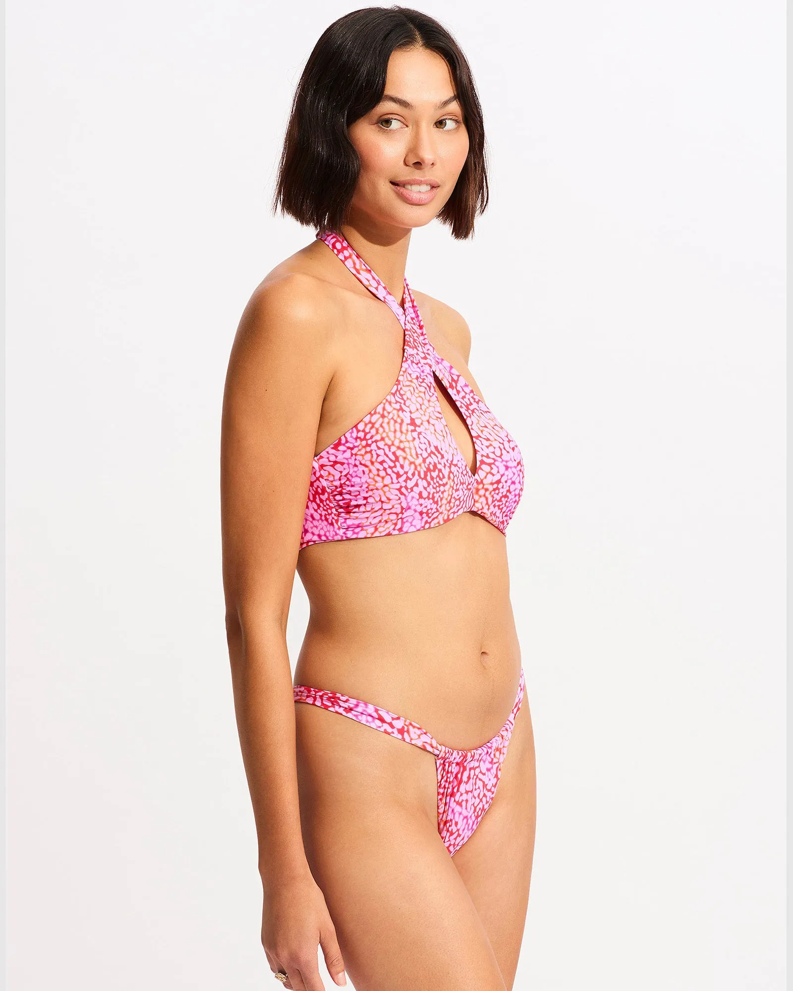 Sea Skin Cross Front Bra Bikini Top - Fuchsia Rose sold by Seafolly product image thumbnail 3