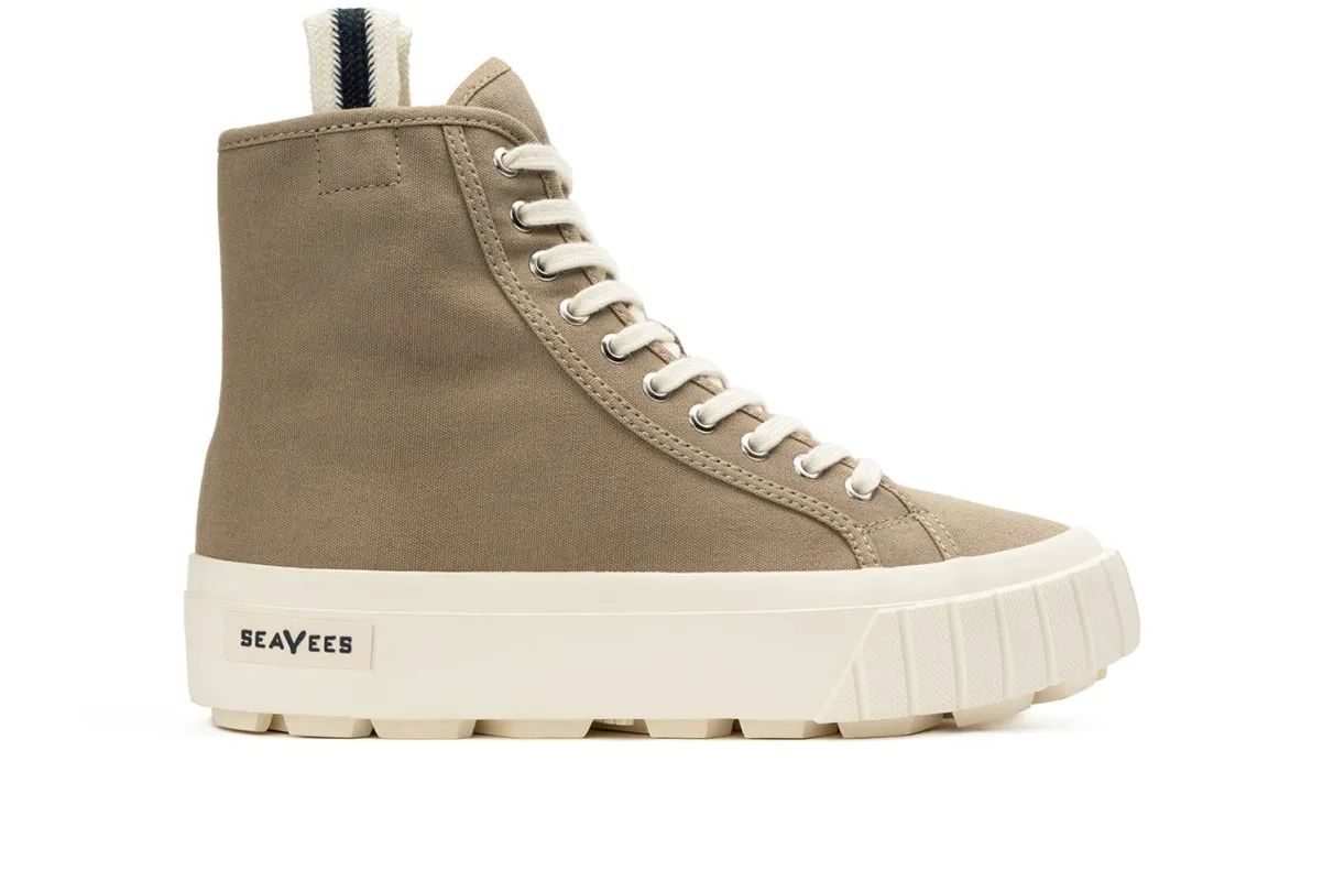 Womens - La Brea Lug High Top Platform - Stone made by SeaVees