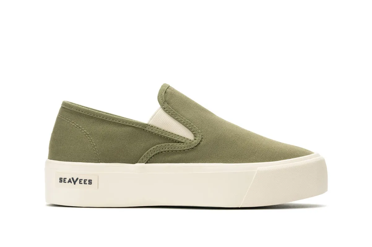 Womens - Baja Slip On Platform - Surplus Green made by SeaVees