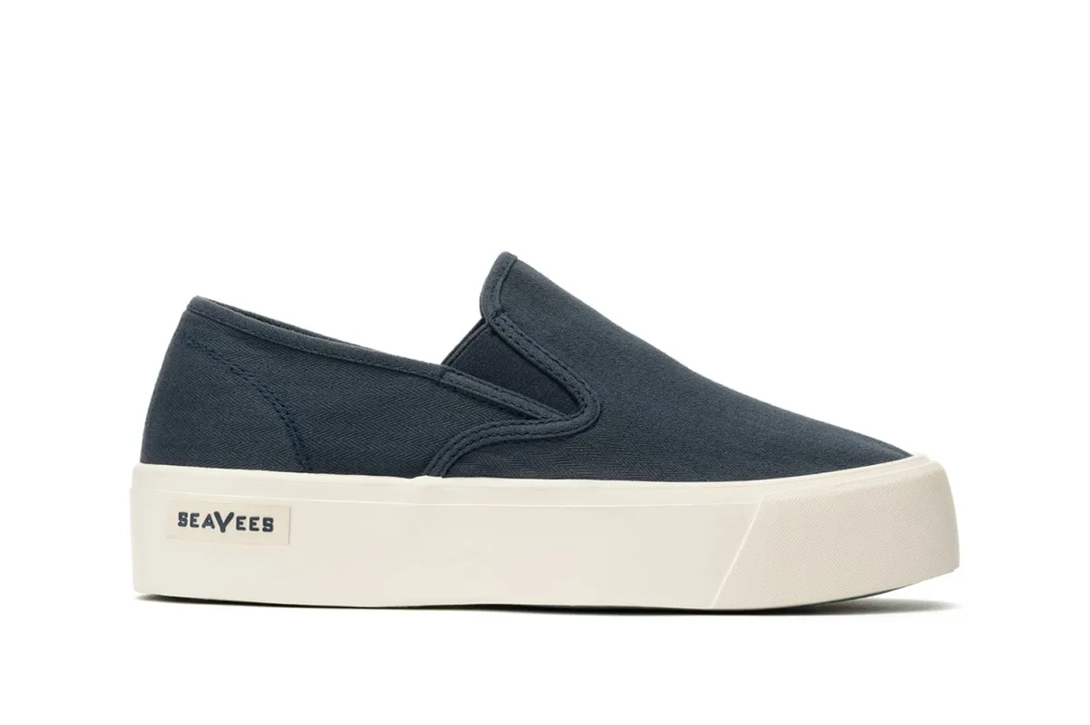 Womens - Baja Slip On Platform - True Navy made by SeaVees