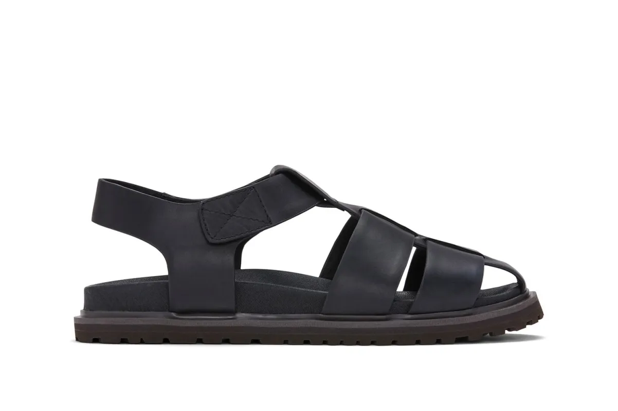 Mens - Cape Fisherman Sandal - Black made by SeaVees