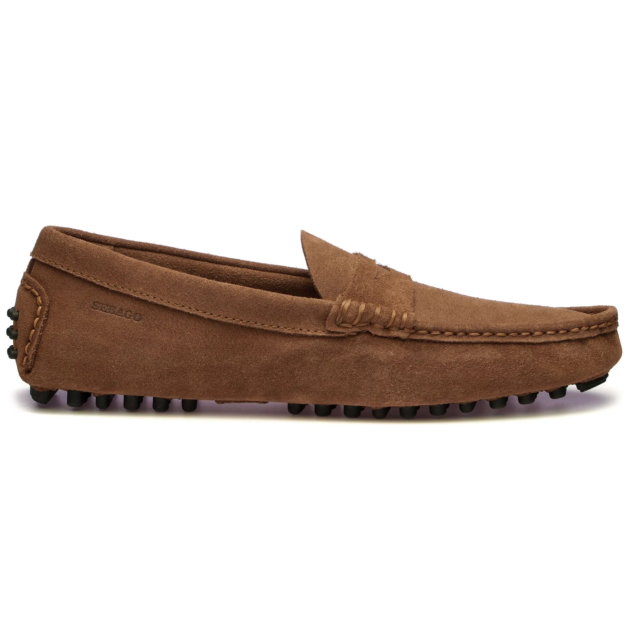 RUSSEL SUEDE - Moc - Slip On - Man - BROWN COGNAC sold by Sebago