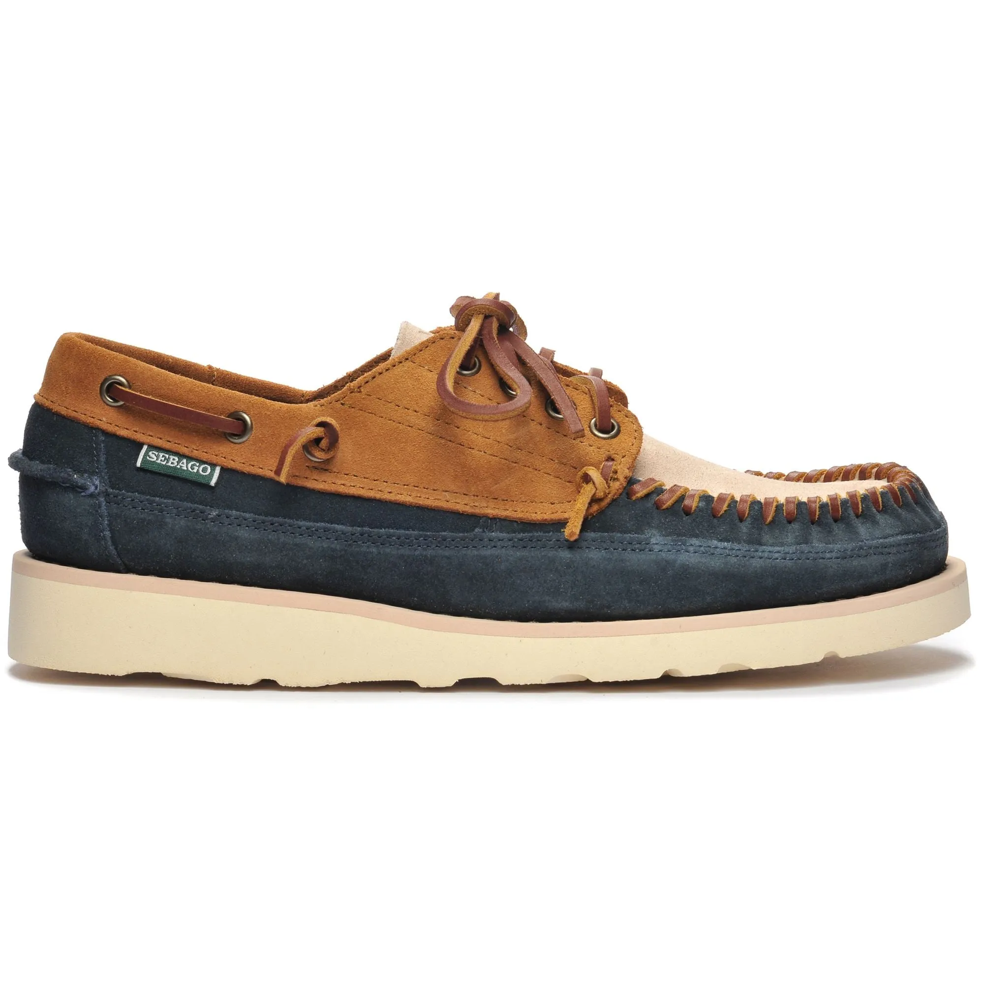 CAYUGA - Moc - Moccasin - Man - TAN-PAPYRUS-NAVY sold by Sebago