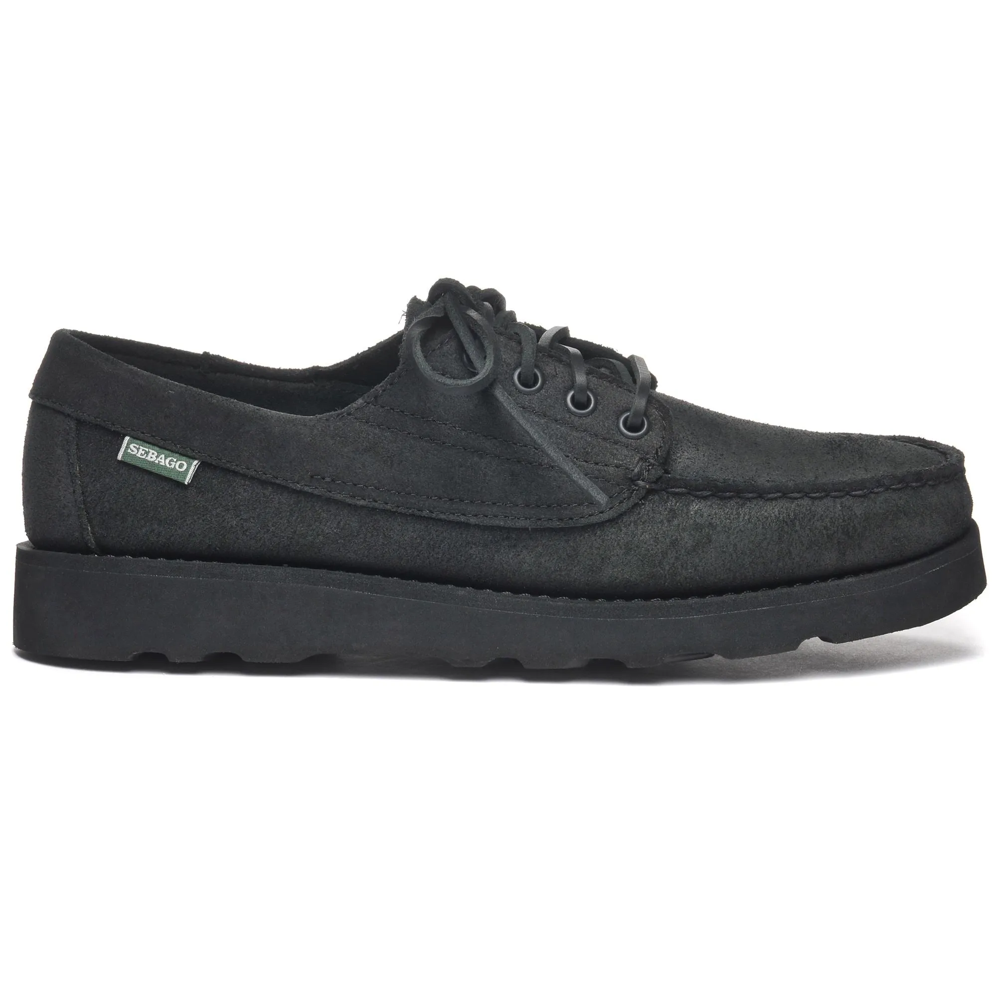 ASKOOKFIELD WAXY SUEDE TOTAL BLACK - Moccasin - Loafers - Man - Total black sold by Sebago