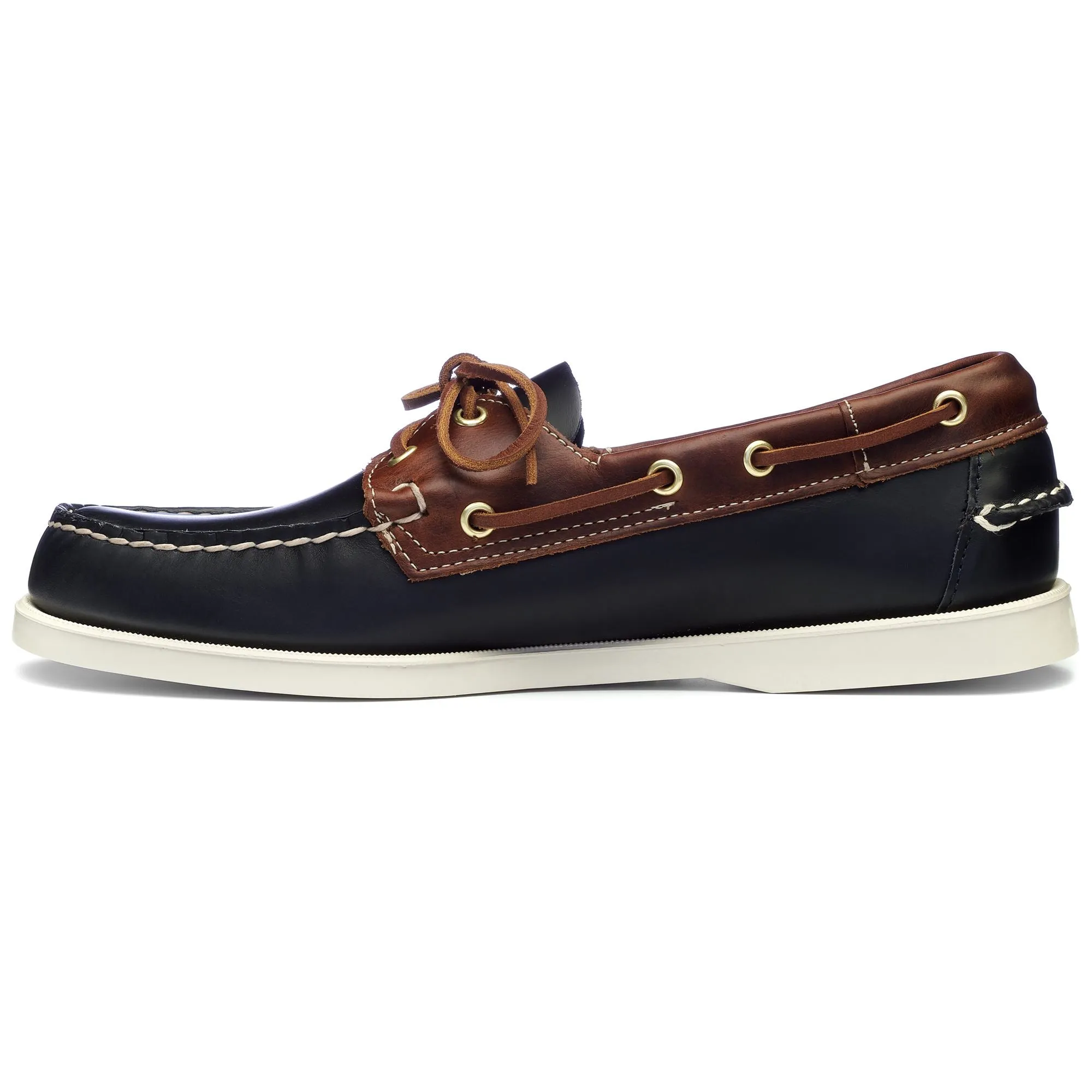 PORTLAND WAXY LEA - Docksides - Mocassin - Man - BLUE NAVY- BROWN sold by Sebago product image thumbnail 3