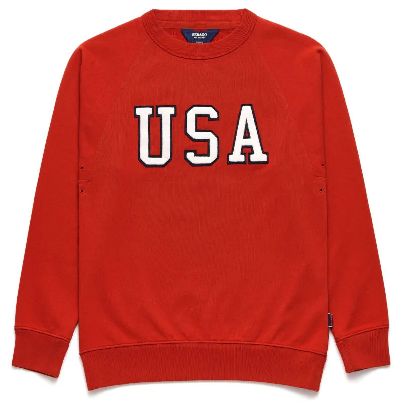 BOW - Fleece - Jumper - Man - RED USA sold by Sebago
