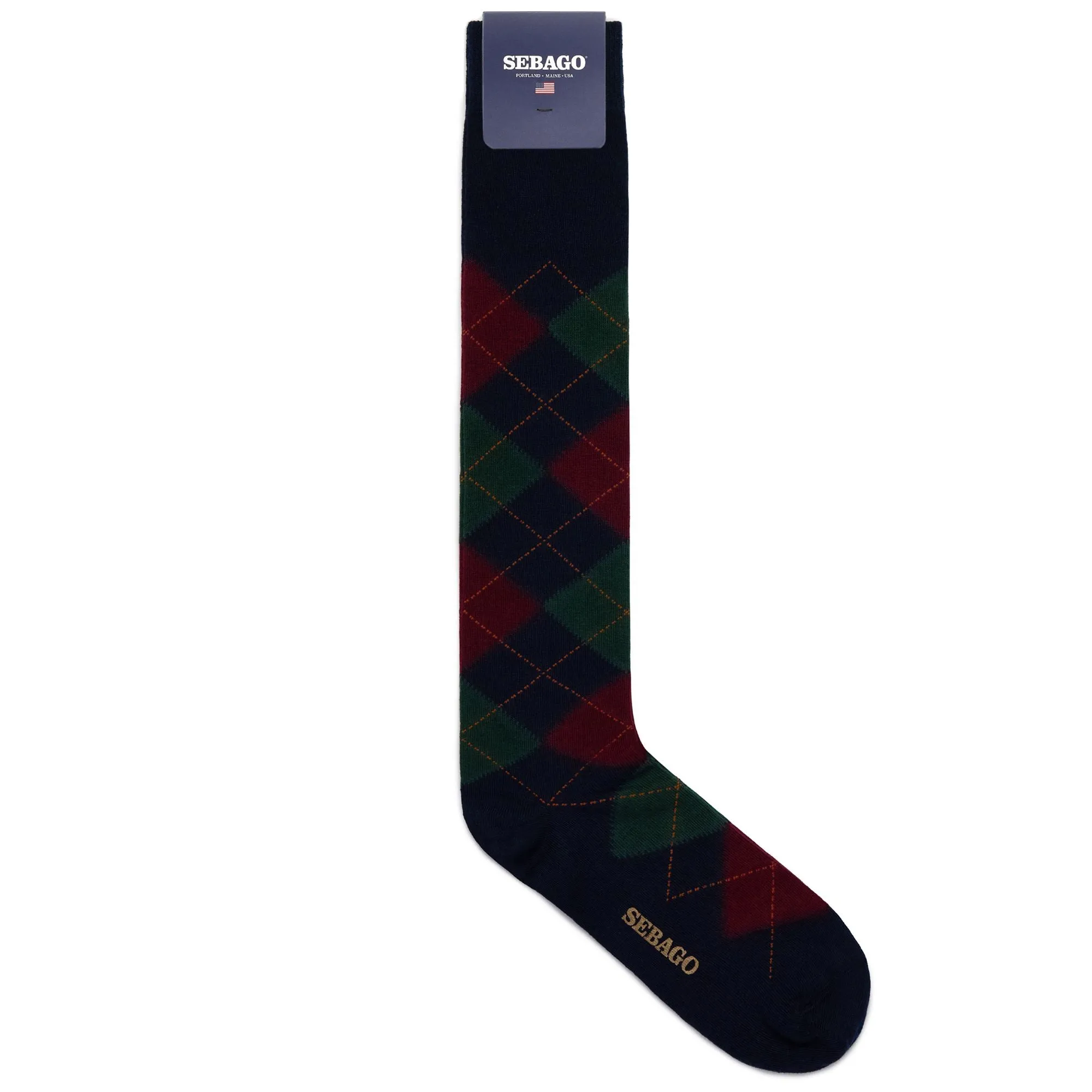 SABATTUS ROMBOL - Socks - Quarter High Sock - Unisex - BLUE NAVY-BORDEAUX-GREEN-ORANGE sold by Sebago