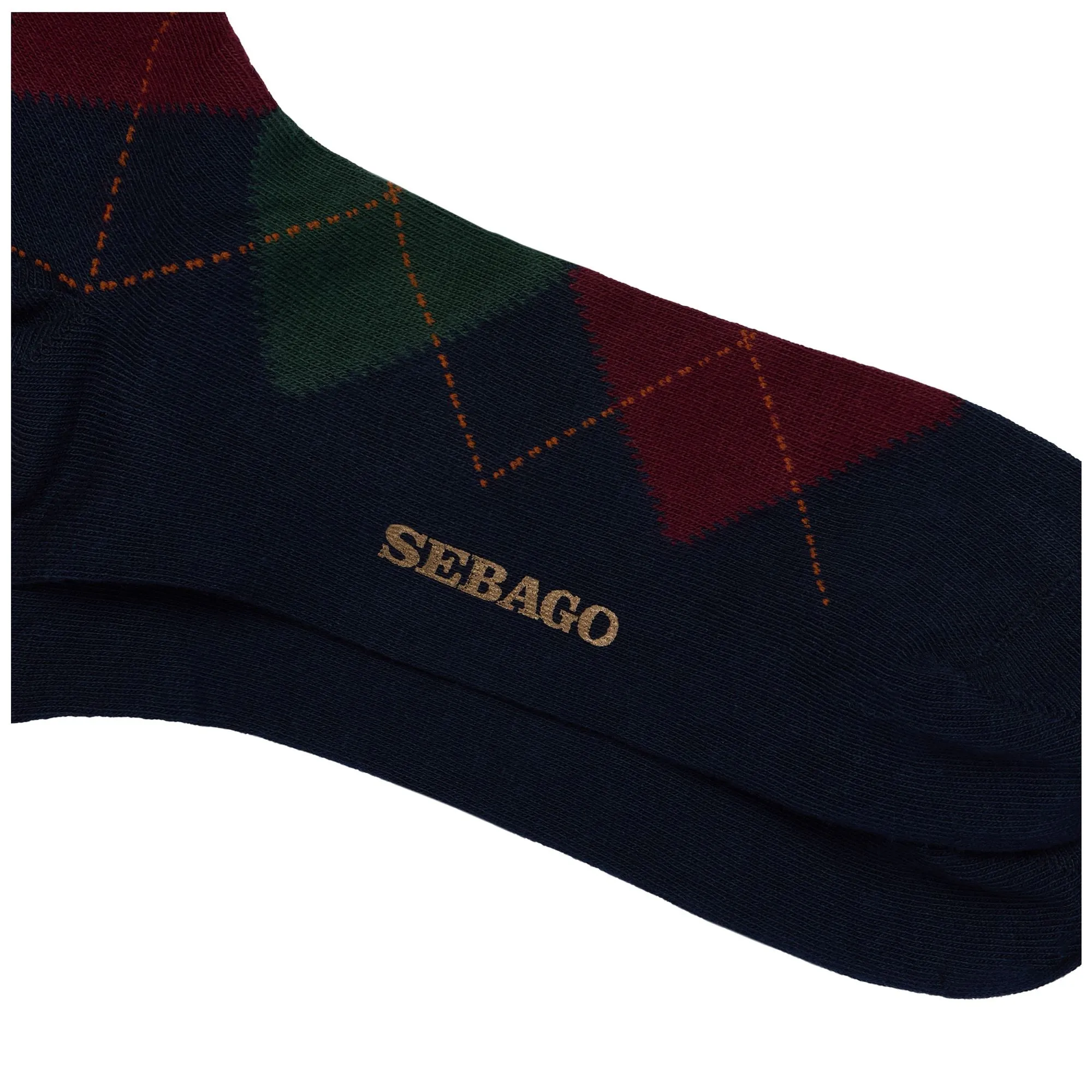SABATTUS ROMBOL - Socks - Quarter High Sock - Unisex - BLUE NAVY-BORDEAUX-GREEN-ORANGE sold by Sebago product image thumbnail 2