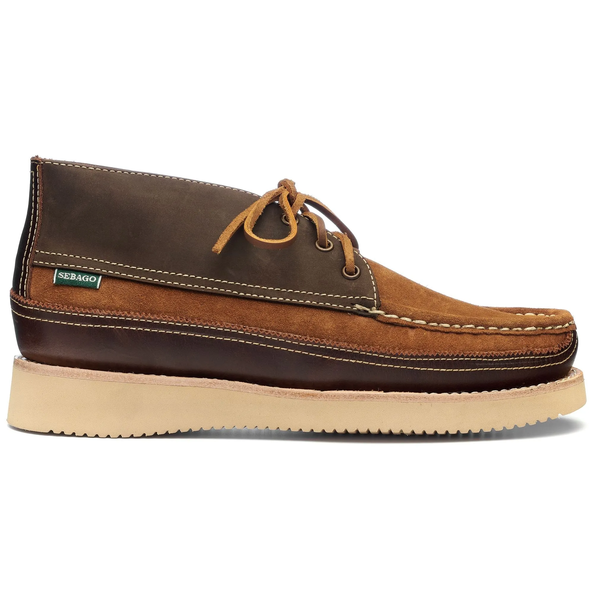 MIWAK - Moc - Mid Cut - Man - BROWN-DKBROWN sold by Sebago
