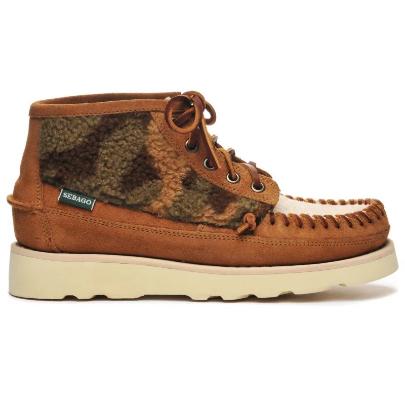 Cayuga Mid Camo Woman - Camel & Papyrus & Cognac & Camo made by Sebago