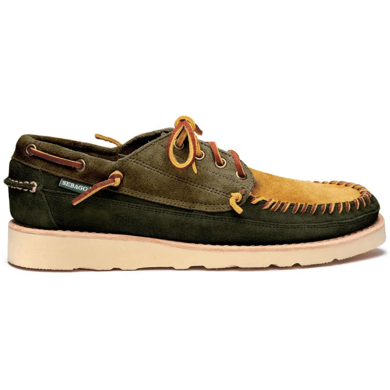 Cayuga Lined - Green Dark Depths & Green Plantation & Yellow Mineral sold by Sebago