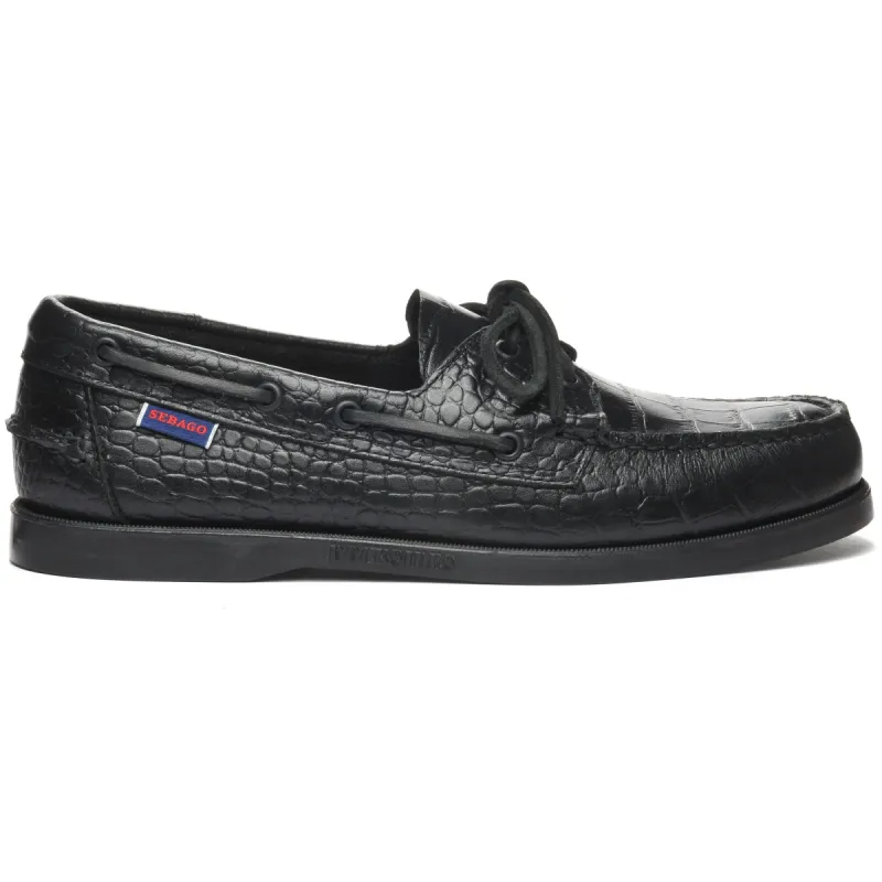 Portland Exotic - Croc Black sold by Sebago
