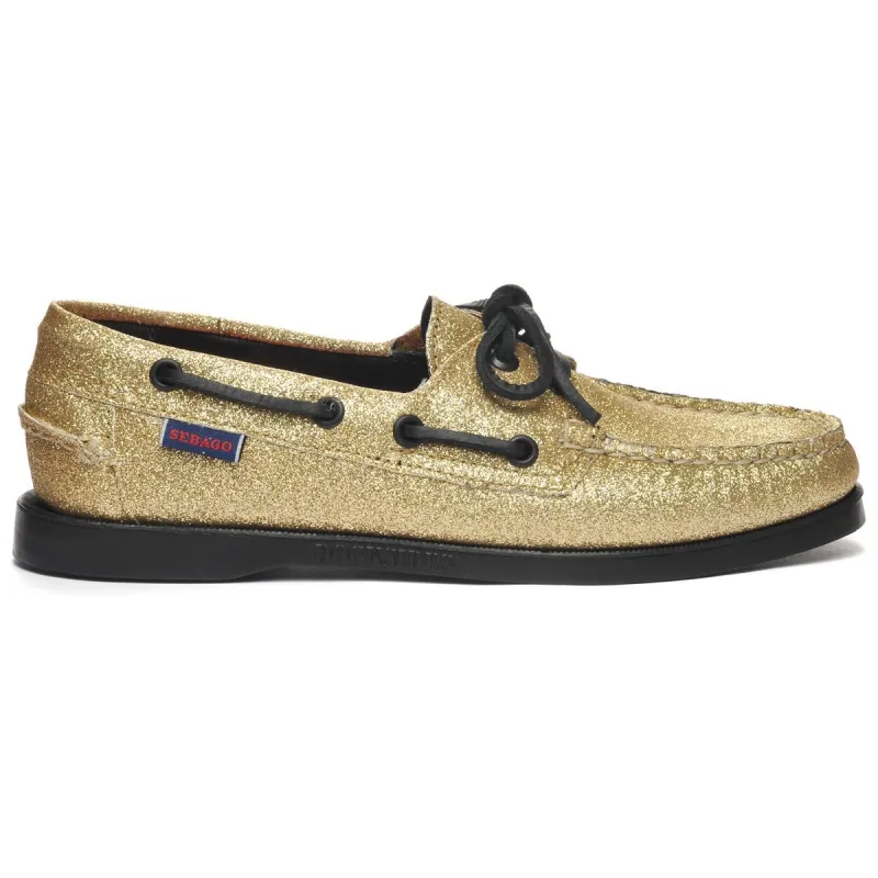 Portland Glitter - Yellow Gold & Black sold by Sebago