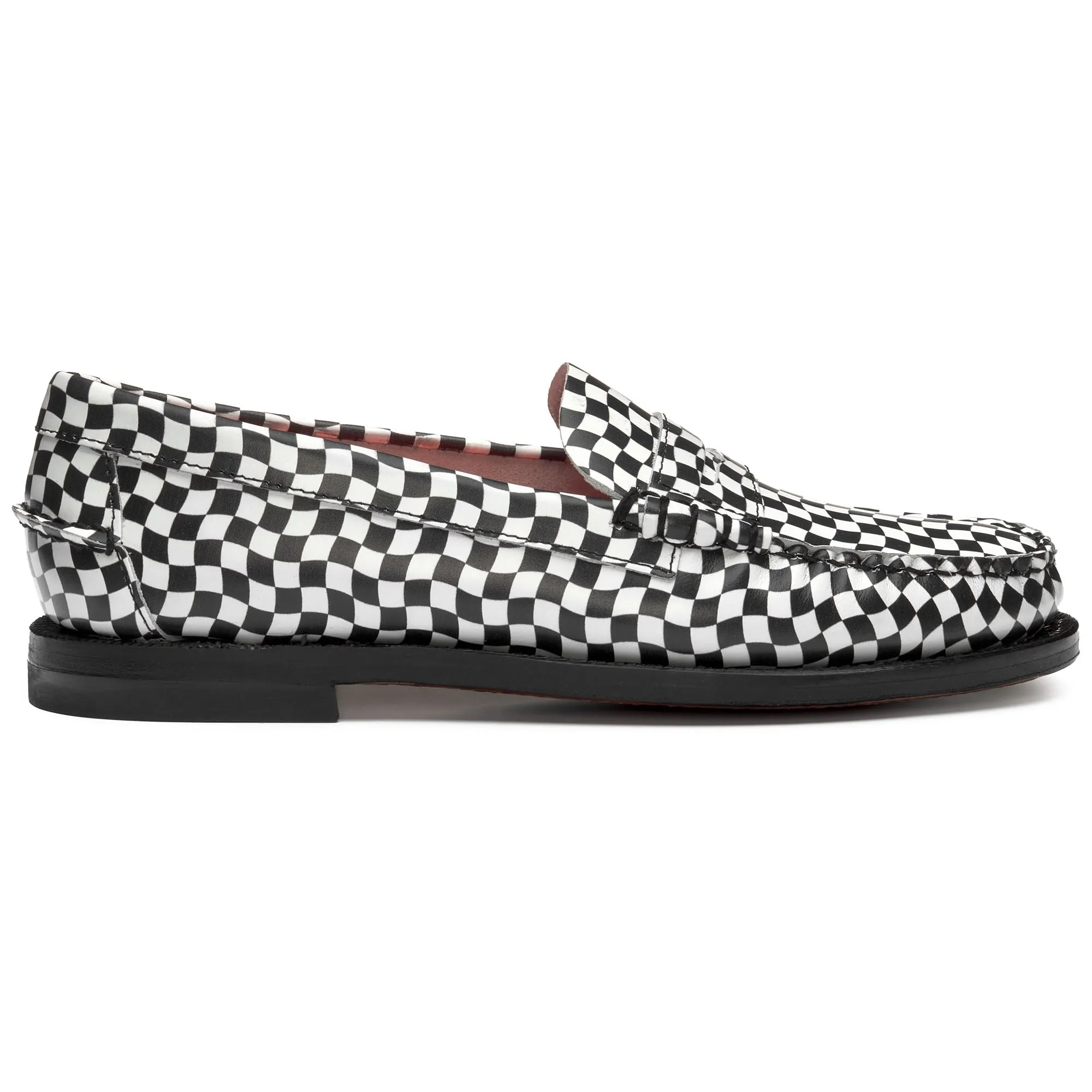 DAN PRINTED WOMAN - Moc - Moccasin - Woman - BLACK-WHITE CHESSBOARD sold by Sebago