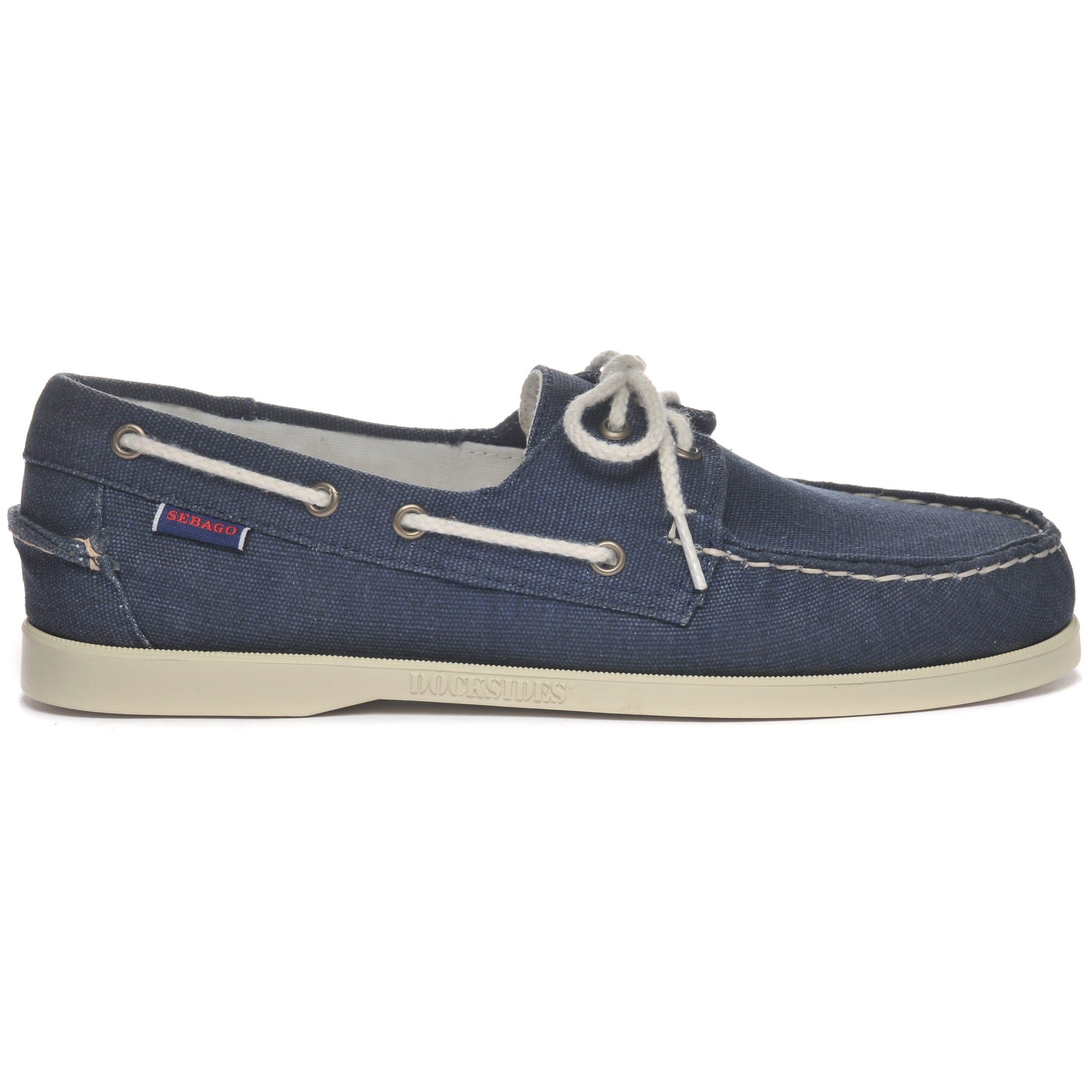 Portland Washed Canvas - Blue Navy sold by Sebago
