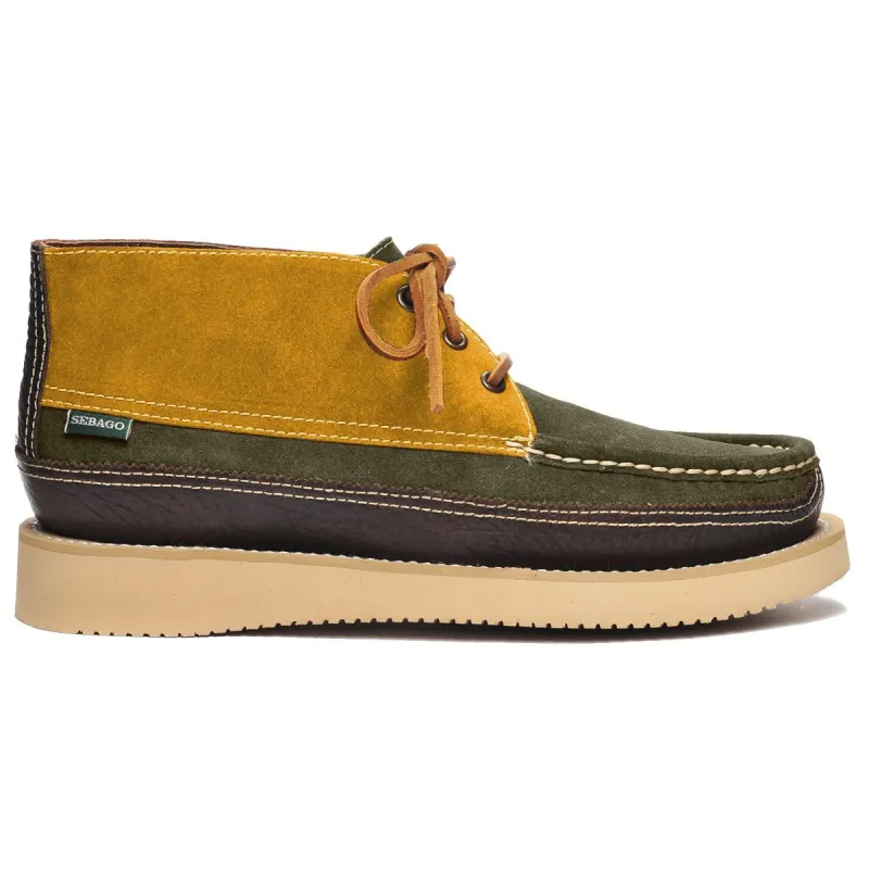 Miwak Suede Canoe Moc - Cognac & Mustard & Dark Green & Dark Brown sold by Sebago