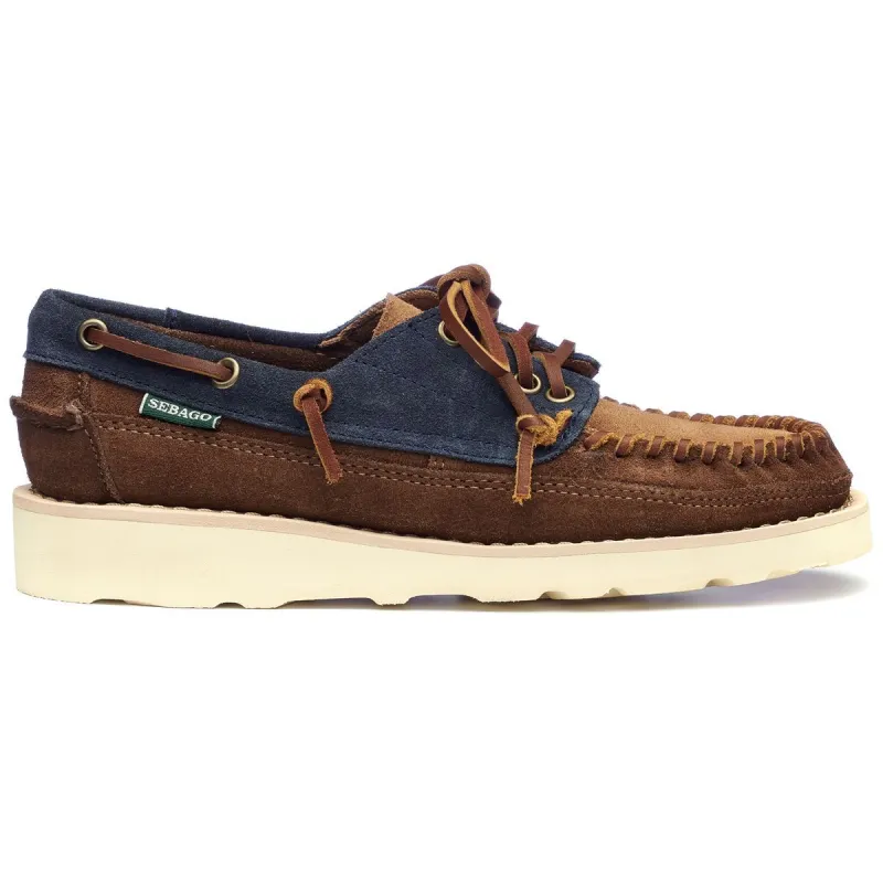 Cayuga Woman - Navy Blue & Cognac & Dark Brown sold by Sebago