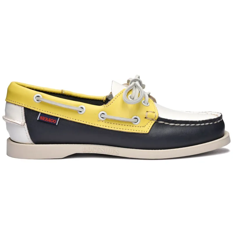 Portland Spinnaker Woman - Navy & Yellow & White sold by Sebago