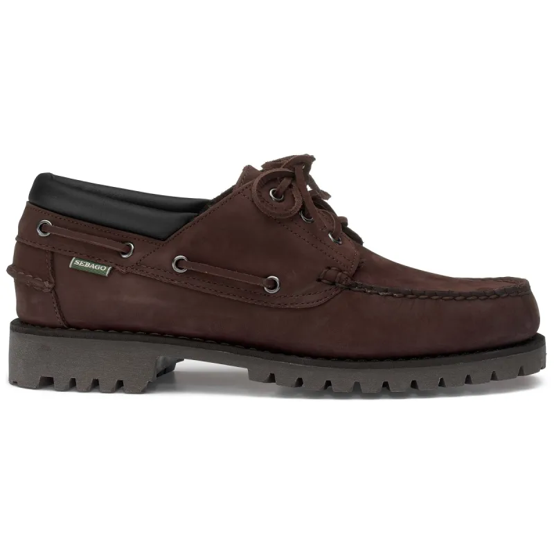 ACADIA NUBUK - Moc - Low Cut - Man - DK BROWN-BLACK sold by Sebago