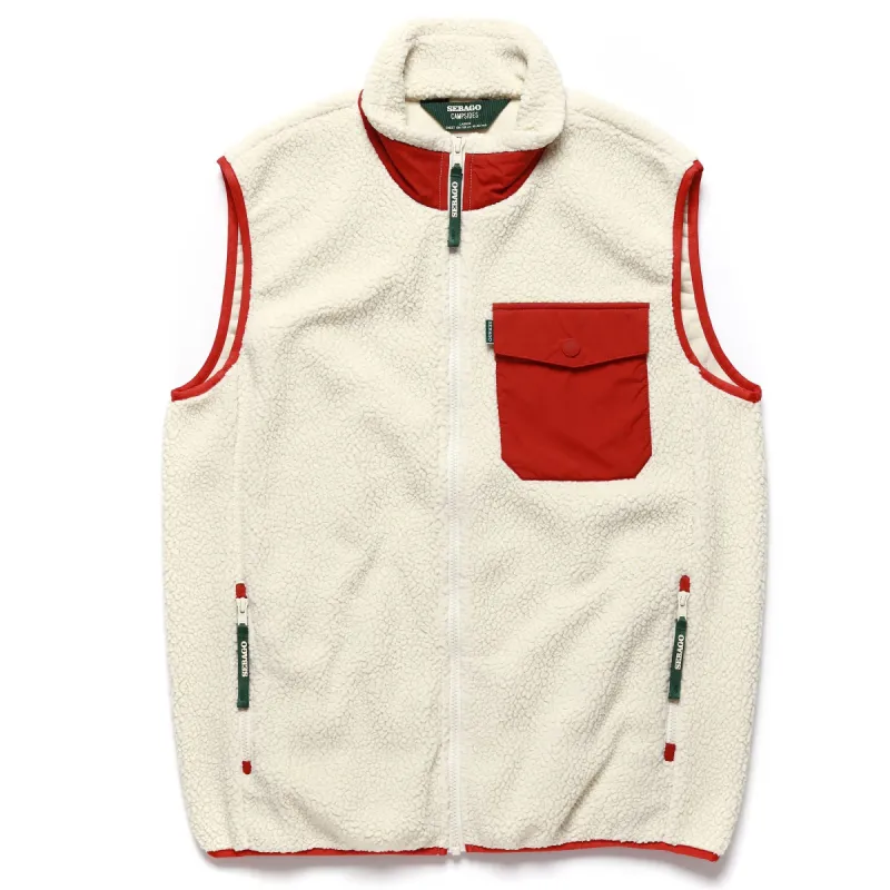 ROQUE - Fleece - Vest - Man - WHITE NATURAL-ORANGE sold by Sebago
