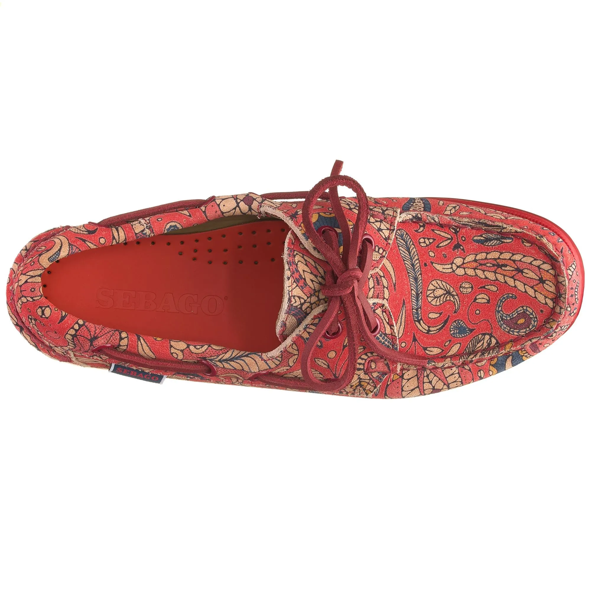DOCKSIDES PAISLEY WOMAN - Docksides - Mocassin - Woman - RED PAISLEY sold by Sebago product image thumbnail 4