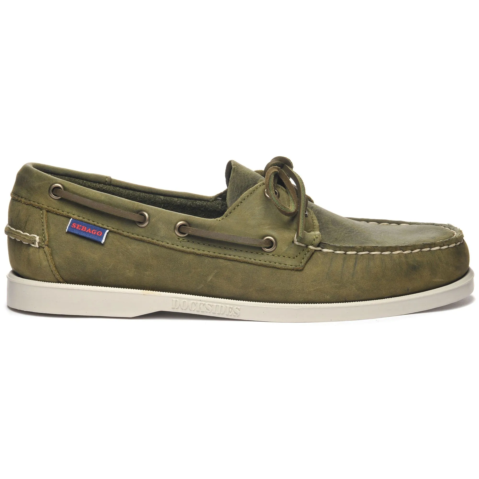 Docksides Portland Crazy H - Docksides - Mocassin - Man - GREEN MILITARY sold by Sebago