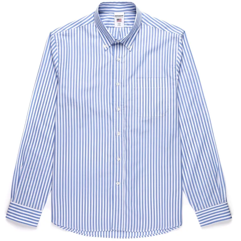 OAKLAND - SHIRTS - Button  Down - Unisex - WHITE-BLUE NAVY sold by Sebago