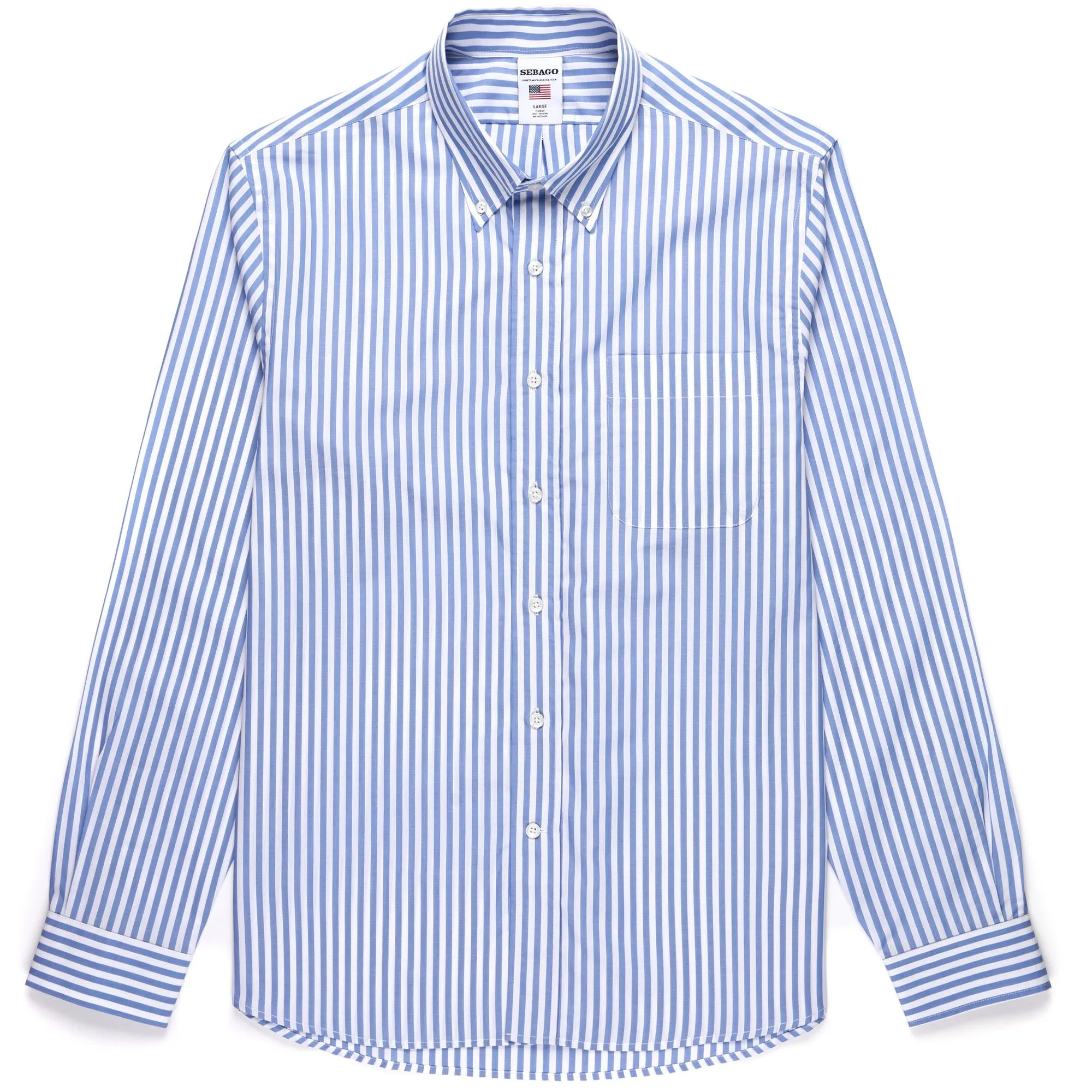 OAKLAND - Shirts - Button Down - Unisex - WHITE-BLUE NAVY sold by Sebago