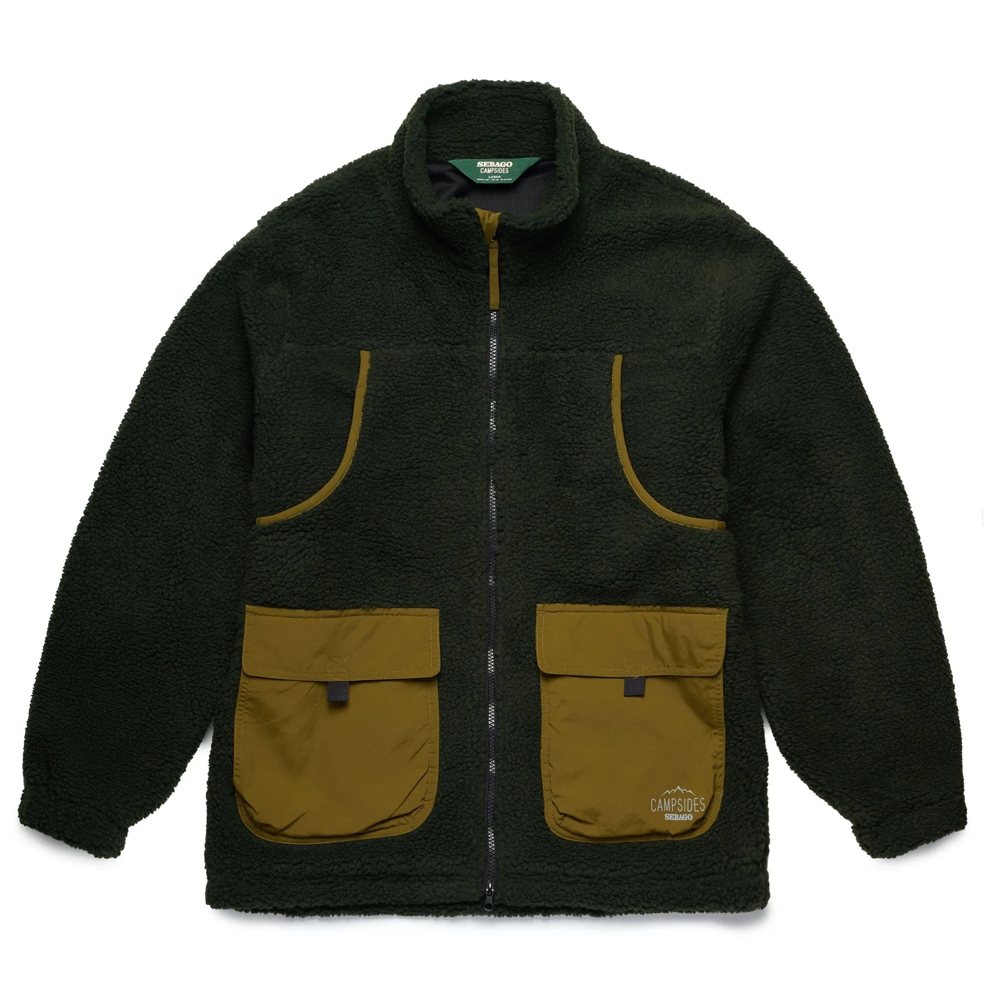 RAYMOND - Fleece - Full Zip - Unisex - DK GREEN- GREEN OLIVE sold by Sebago