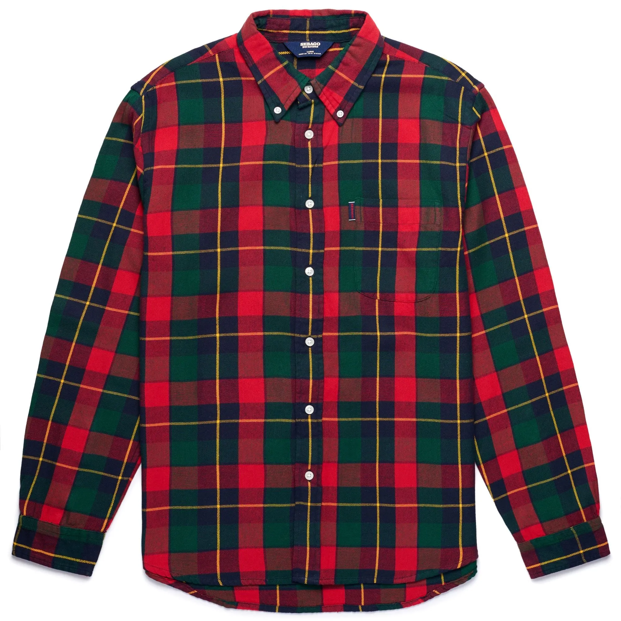 ABBOT - SHIRTS - Button Down - Man - BLUE-GREEN -RED-YELLOW sold by Sebago