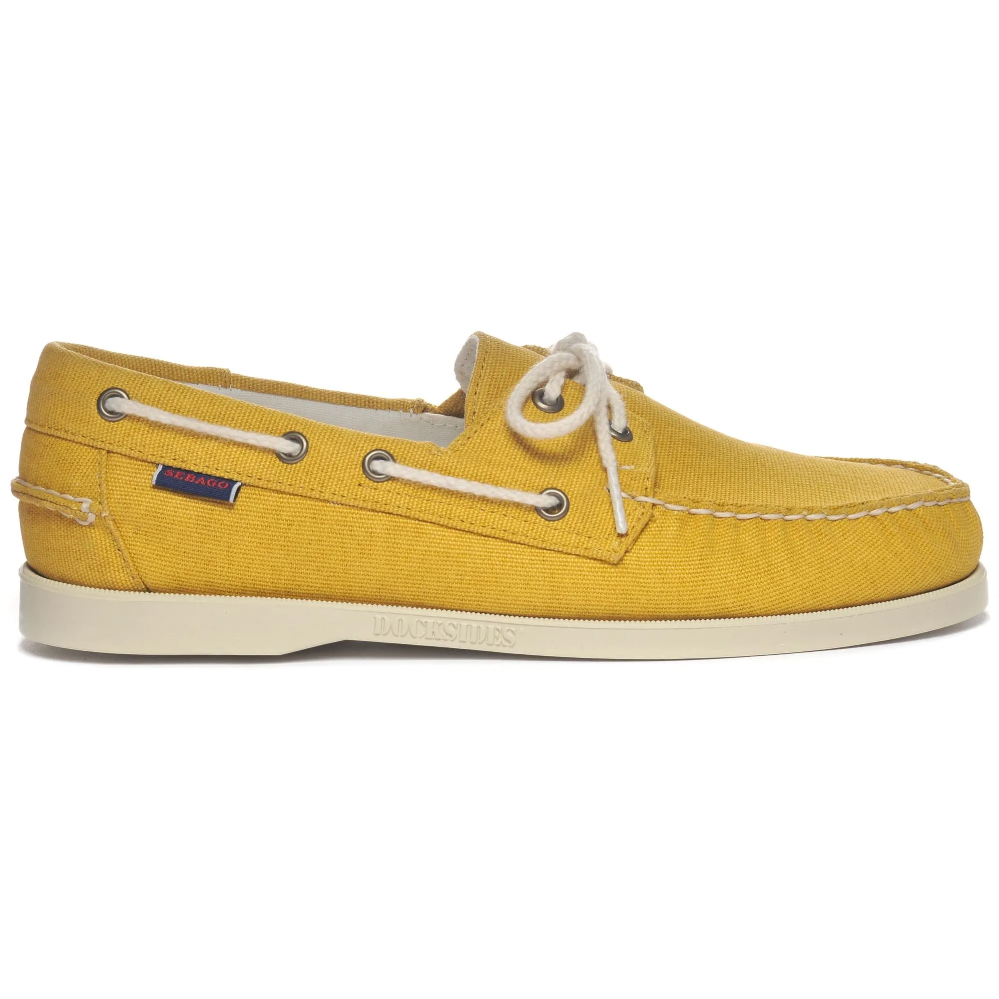 PORTLAND WASHED CANVAS - Docksides - Mocassin - Man - YELLOW MUSTARD sold by Sebago