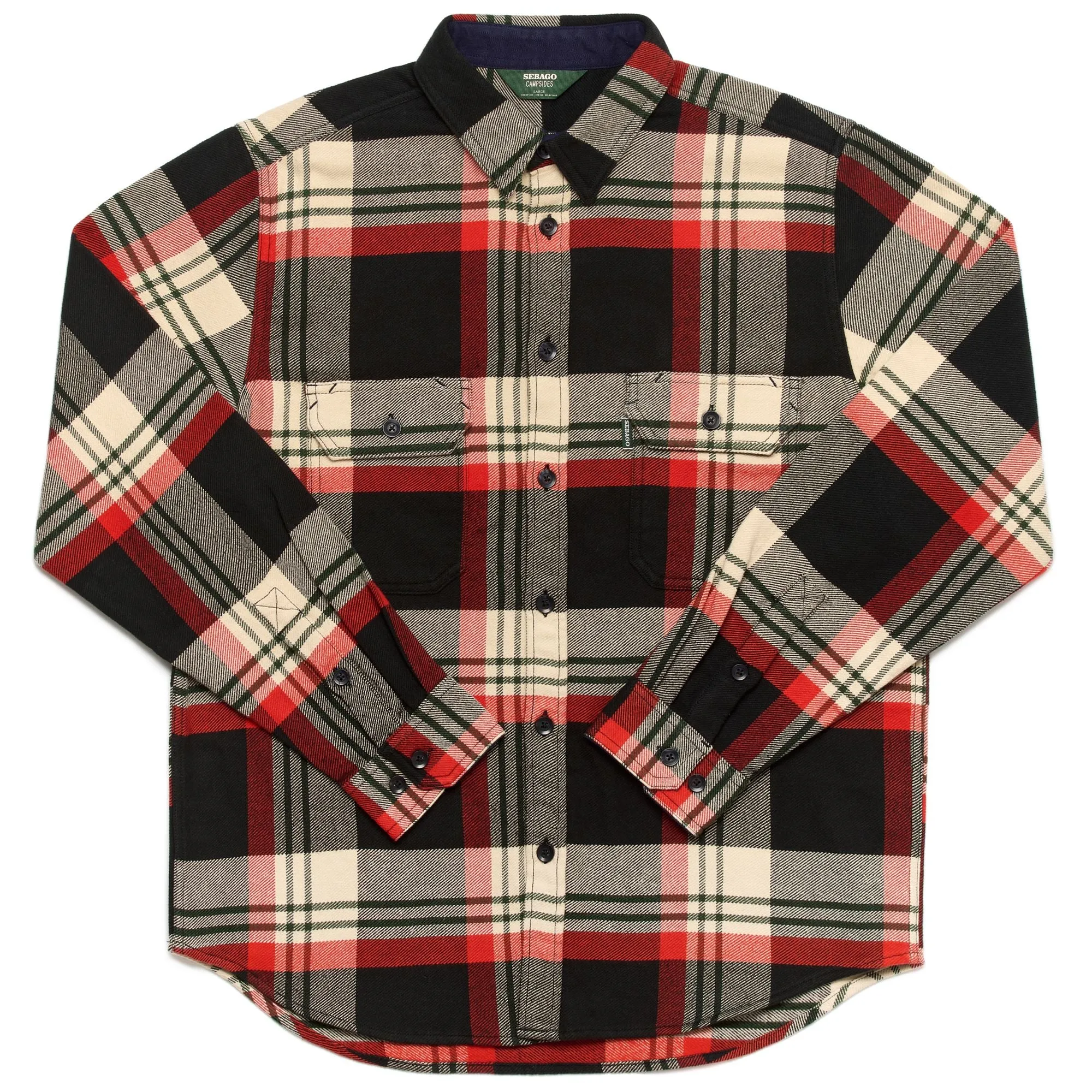 STRATTON - OVERSHIRT - OVERSHIRTS - Man - BLACK-OFF WHITE-RED-GREEN sold by Sebago